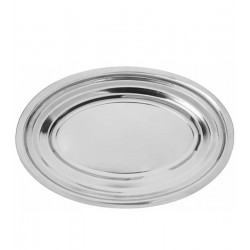 Travessa Oval Rasa 26,5 cm em Aço Inox